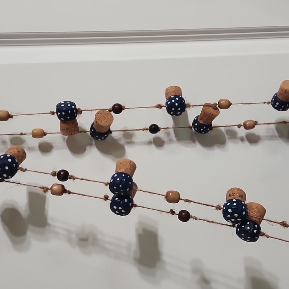 Handmade Indigo & White Woodland Toadstool Garland 208" Approx. - Picture 4 of 5